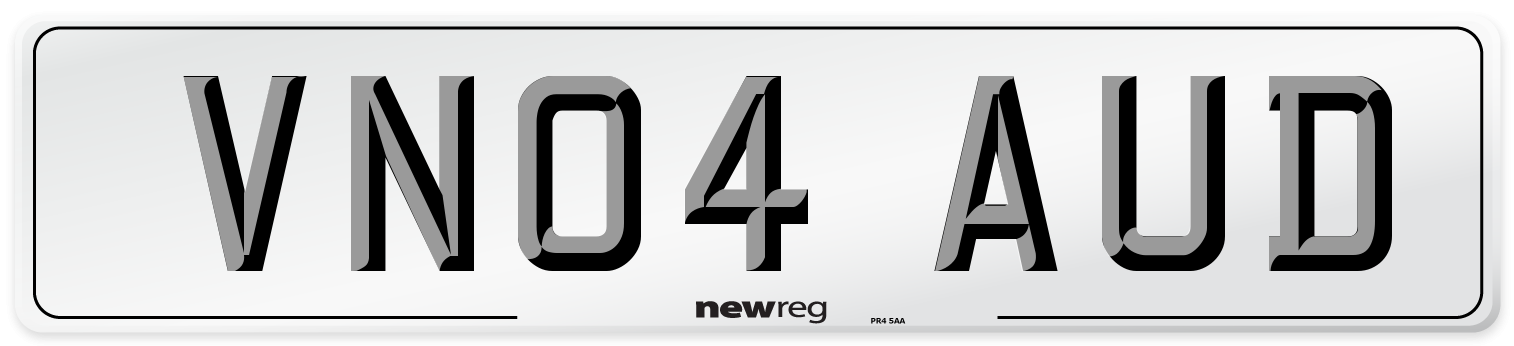 VN04 AUD Number Plate from New Reg